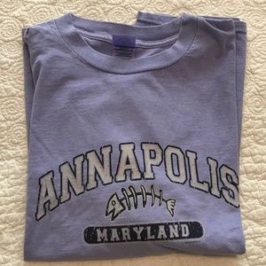 Lilac colored unisex Annapolis, MD nautical short-sleeve t-shirt (2X)